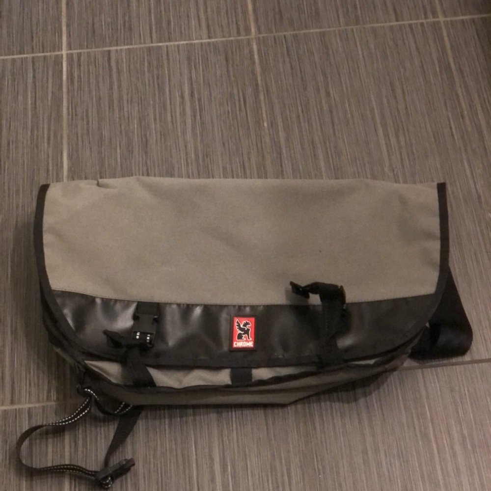 Gray Chrome Messenger bag